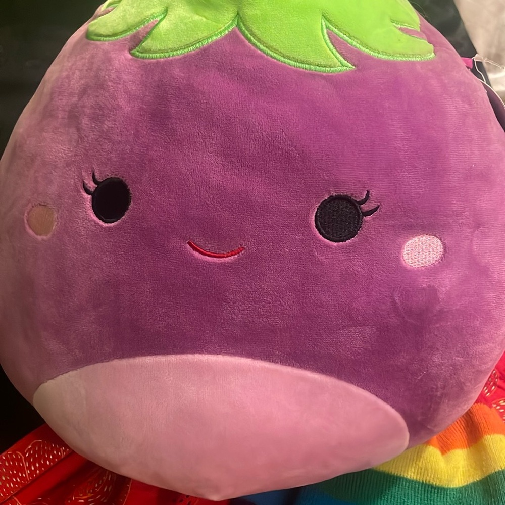 Eggplant purple new with tags squishmellow plushie